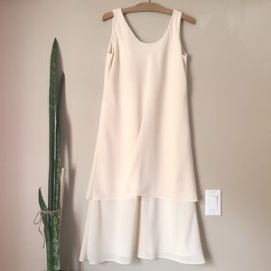JOSEPH RIBKOFF | Vintage Two Tiered Cream Summer Dress